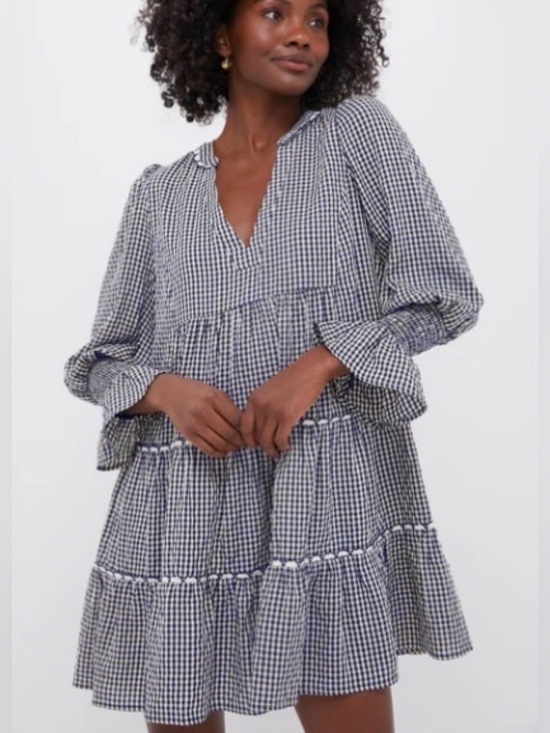 Tuckernuck Dresses & Skirts - POMANDER PLACE NavyGingham Kenzo Dress Size S NWT